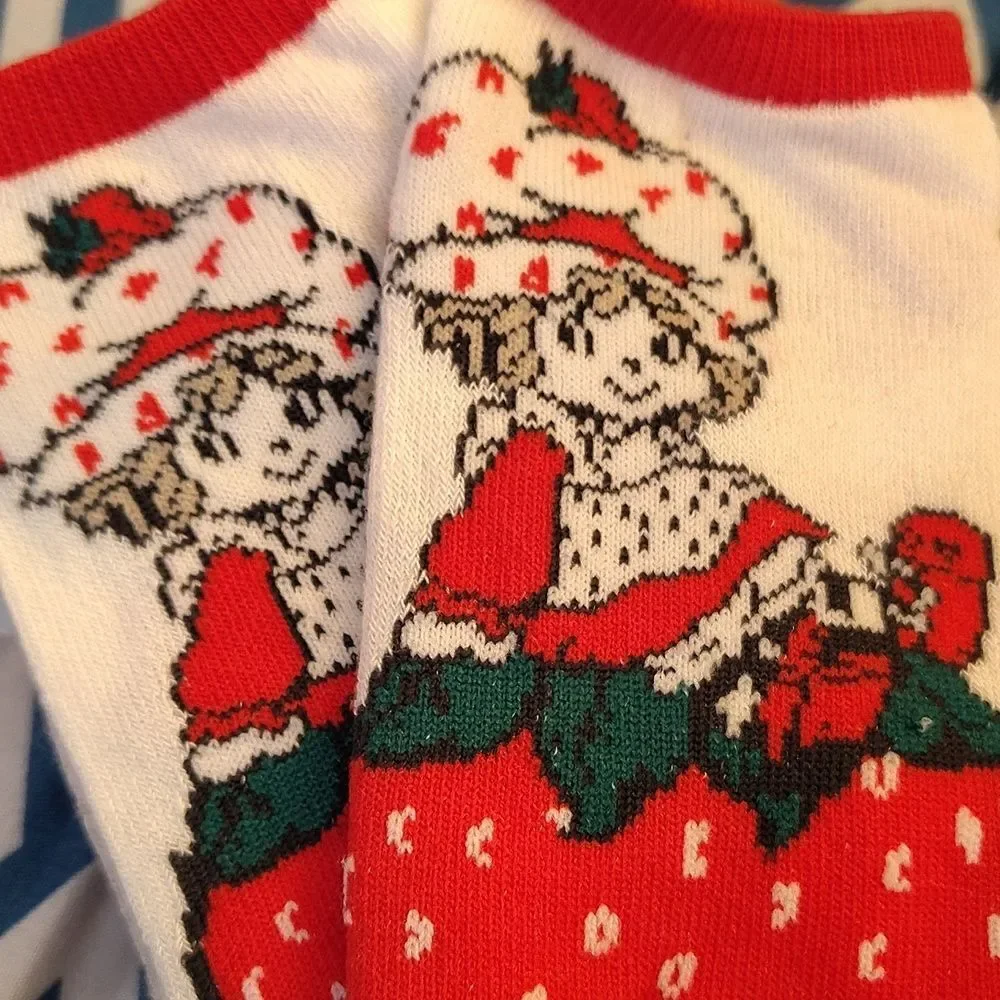 Strawberry Shortcake Colorful No Show‎ Printed Socks 5 Pairs NWT